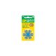 GP Hearing Aid ZA675 (7003ZD, PR44) Cink-levegő hallókészülék elem 6db/bliszter