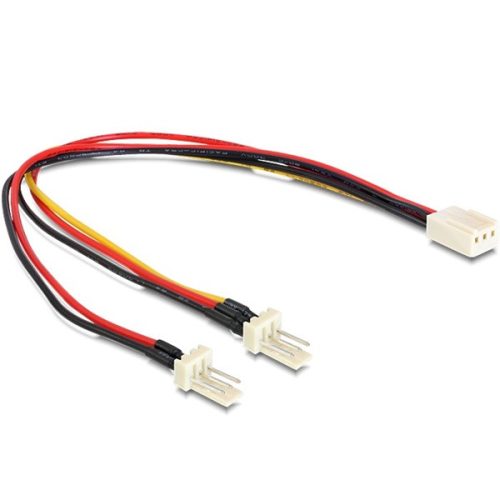 Delock 89343 Molex 3 pin anya > 2 x Molex 3 pin apa (ventillátor) 22 cm kábel