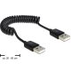 Delock 83239 USB 2.0-A apa / apa tekercselt kábel