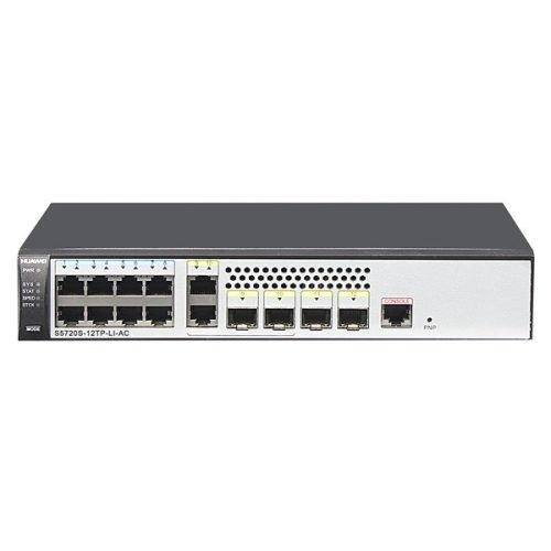 Huawei S5720S-12TP-LI-AC 8xGbE LAN 2xGbE Combo RJ45/SFP L3 menedzselhető switch