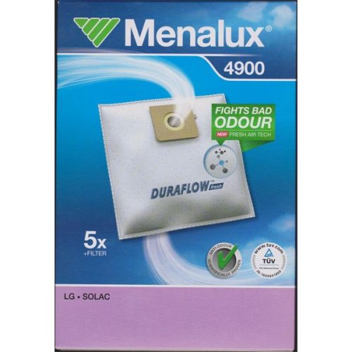 Menalux 4900 5 db szintetikus porzsák+1 motorszűrő