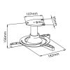 Stell SHO 1029 15,6cm, 15°, 15kg, mennyezeti projektor tartó