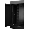 Stalflex RC19-4U-350GB 19" 4U 350 mm mély lapraszerelt fekete üveg ajtós fali rack szekrény