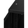 Stalflex RC19-6U-450MB 19" 6U 450 mm mély lapraszerelt fekete fém ajtós fali rack szekrény