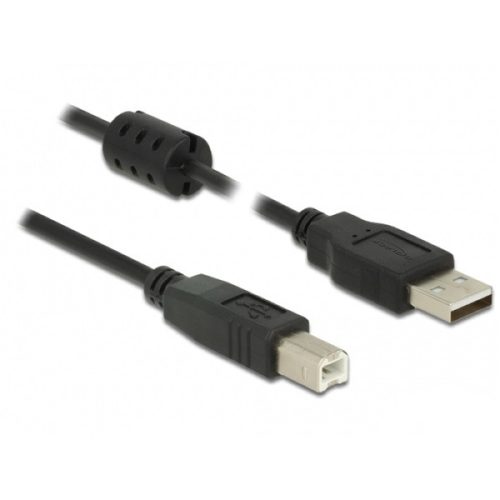 Delock 84895 USB 2.0-A > USB-B apa/apa 1m fekete kábel