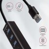 Axagon HMA-CR3A 3 portos USB3.2. Gen 2 fekete HUB kártyaolvasóval