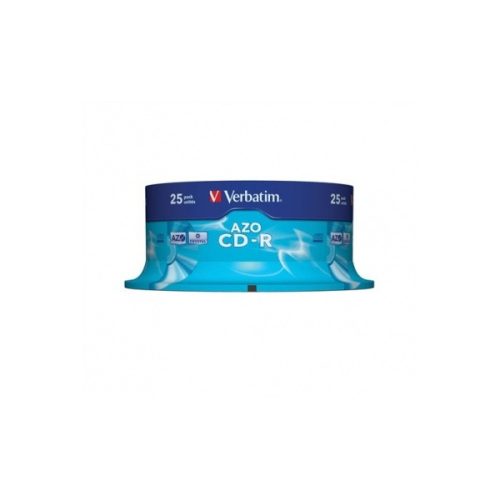 VERBATIM CDV7052B25  CD-R  Crystal cake box CD lemez 25db/csomag