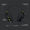 Logitech G435 Lightspeed Wireless fekete gamer headset