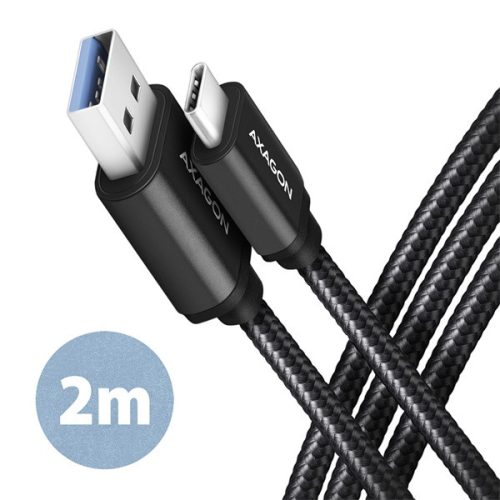 Axagon BUCM3-AM20AB USB-C 3.2 Gen 1 -  USB-A 2 m fekete kábel