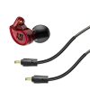 MEE Audio M6 PRO MKII - (IEM) Zajkizáró kialakítású cserélhető kábellel professzionális piros fülhallgató