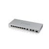 ZyXEL XGS1250-12 8xGbE LAN 3xMulti-Gig 1/2.5/5/10G LAN 1x 10G SFP+ port web menedzselhető Multi-Gigabit Switch