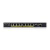 ZyXEL GS1900-10HP v2 8port GbE LAN PoE (70W) 2port GbE SFP smart menedzselhető PoE switch