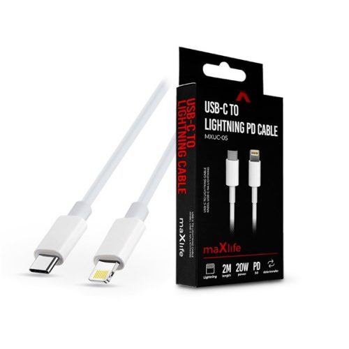 Maxlife TF-0138 Type-C - Lightning 2 m-es vezetékkel PD3.0 Cable - 20W adat- és töltőkábel