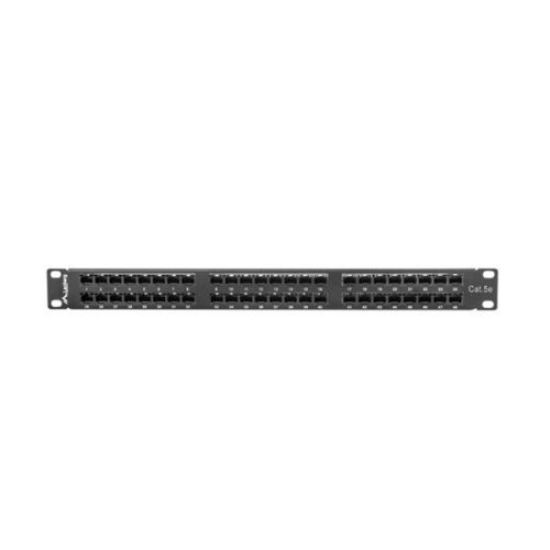 Lanberg PPU5-1048-B 19"/1U 48port Cat5e UTP árnyékolatlan fekete patch panel