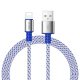 Recci RTC-N33L 2m Lightning - USB textil borítású adat- és töltőkábel