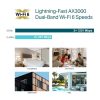 TP-Link EAP650-Wall AX3000 Dual-Band Wi-Fi 6 3xGbE LAN port fali Vezeték nélküli Gigabit Access Point