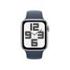 Apple Watch SE2 v2 GPS (44mm) ezüst alumínium tok , kék sport szíj (M/L) okosóra