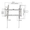 Stell SHO 7400 32"-70" dönthető fekete fali konzol