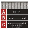 Emos D1CC03 CNT 2,5m 100LED IP44 12W időzítős hideg fehér jégcsapok kezdő készlet