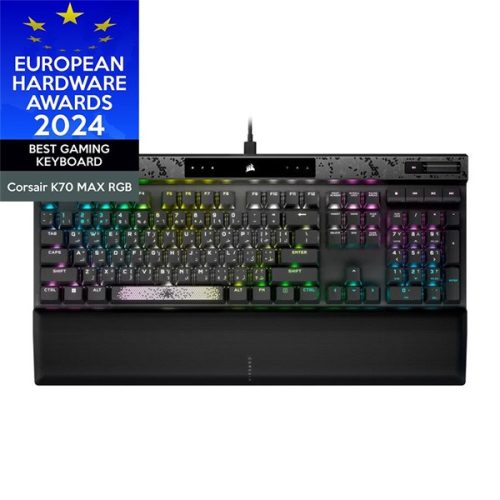 Corsair K70 MAX RGB MGX switch fekete mechanikus gamer billentyűzet