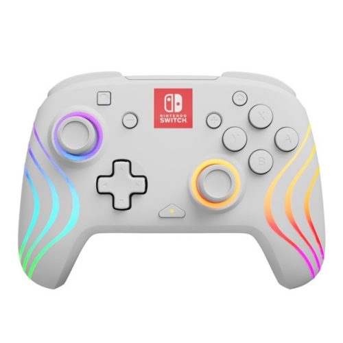 PDP 500-238-WH Afterglow Wave Nintendo Switch RGB LED Lighting fehér vezeték nélküli kontroller