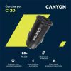 Canyon C-20 20W univerzális autós töltő adapter fekete