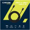 Canyon C-12 USB-C -> USB-C M/M (PD2.0, 100W) 2m fekete adatkábel