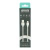 AVAX CB620 CREAMY+ USB A-Type C 2.4A, 1,5m fehér-rózsaarany gyorstöltő kábel