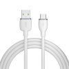 AVAX CB621 CREAMY+ USB A-Type C 2.4A, 1,5m fehér-ezüst gyorstöltő kábel