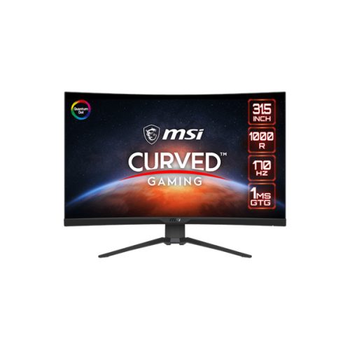 MSI 31,5" MAG 325CQRF-QD WQHD 4K VA 170Hz HDMI/DP/USB ívelt gamer monitor