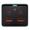 Baseus PSZM000401 GaN3 Pro 100W 2xUSB/2xUSB C/AC fekete töltő