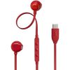 JBL T 305 C RED vezetékes USB C mikrofonos piros fülhallgató