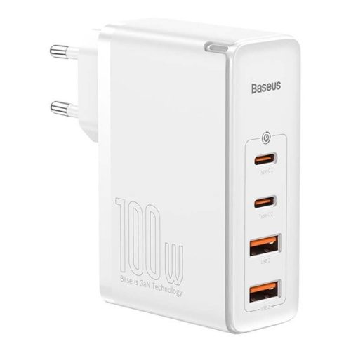 Baseus CCGAN2P-L02 GaN2 Pro 100W 2xUSB/2xType-C 100W fehér hálózati töltő