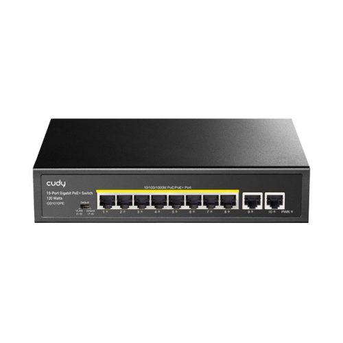 CUDY GS1010PE 8x 10/100/1000(PoE+/PoE)+2x gigabit uplink, 120W PoE switch