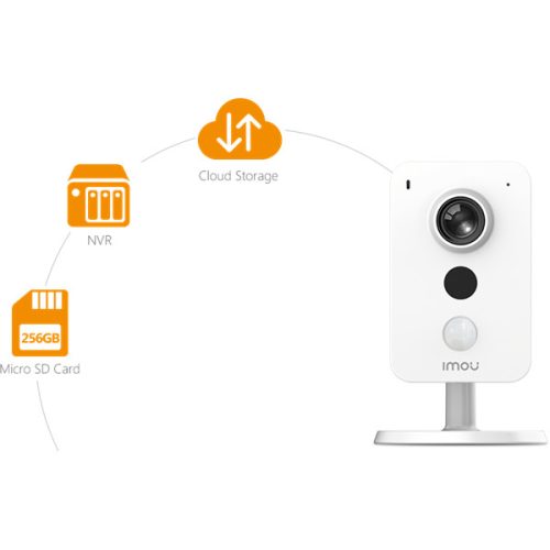 Imou IP wifi csempekamera - Cube (4MP, 2,8mm, H265, IR10m, Mikrofon, Hangszóró, microSD, DC12V1A)