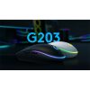 Logitech Egér - G203 Lightsync (Vezetékes, Gaming, Optikai, USB, 8000 DPI, fekete)