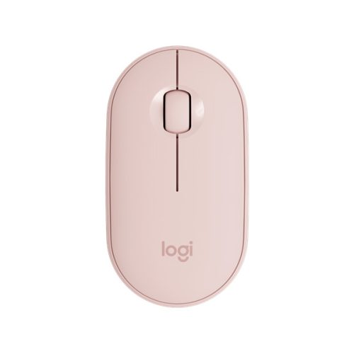 Logitech Egér - M350 Pebble (Vezeték nélküli, Optikai, 1000 DPI, Rózsaszín)