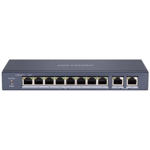 Hikvision Switch PoE - DS-3E0310P-E/M (8 port 100Mbps, 60W, 2xRJ45 1000Mbps)