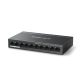 Mercusys Switch  PoE - MS110P (10 port 100Mbps; 8 af/at PoE+ port; 65W; 250m; fém ház)