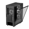 DeepCool Számítógépház - CC560 V2 (fekete, ablakos, 4x12cm LED venti, Mini-ITX / Micro-ATX / ATX, 1xUSB3.0, 1xUSB2.0)