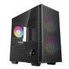 DeepCool Számítógépház - CH360 DIGITAL (fekete, 2x14cm +1x12 venti, Mini-ITX / Micro-ATX, 1xUSB3.0, A-RGB, fekete)