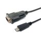 Equip Kábel - 133392 (USB-C to Serial (DB9), fekete, 1,5m)