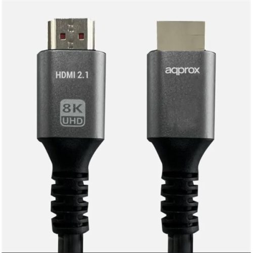 APPROX Kábel - HDMI 2.1 kábel apa/apa 3m (UHD 8K, 4K, FHD, aranyozott, HDR10, HDCP 2.2, Dolby TrueHD, ARC)