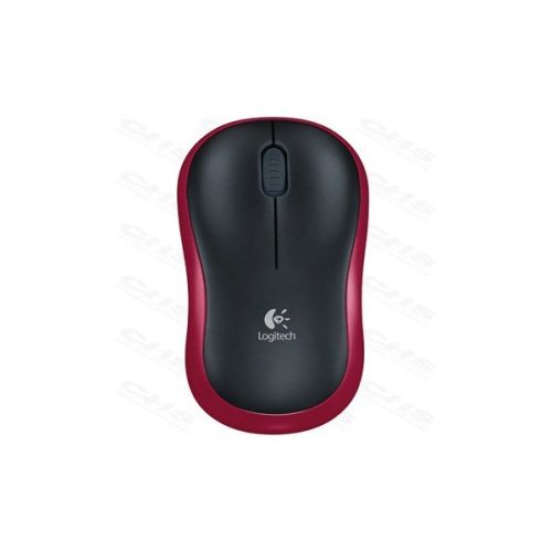 LOGITECH Egér - M185 Vezeték Nélküli Optikai Nano, Piros