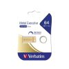 VERBATIM Pendrive, 64GB, USB 3.0,  "Exclusive Metal" arany