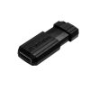 VERBATIM Pendrive, 64GB, USB 2.0, 10/4MB/sec, "PinStripe", fekete