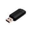 VERBATIM Pendrive, 128GB, USB 2.0, 10/4MB/sec, "PinStripe", fekete