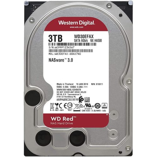 WESTERN DIGITAL 3.5" HDD SATA-III 3TB 5400rpm 256MB Cache, CAVIAR Red