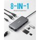 ANKER USB HUB, PowerExpend 8-in-1, USB-C Media Hub, 2xHDMI, 2xUSB3.0, Ethernet, SD/microSD kártyaolvasóval - A83800A