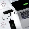 AXAGON HMC-6GL SuperSpeed USB-C Combo 6in1 USB Hub, fekete